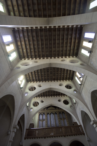 Artesonado del techo de la iglesia de la real de Mallorca
